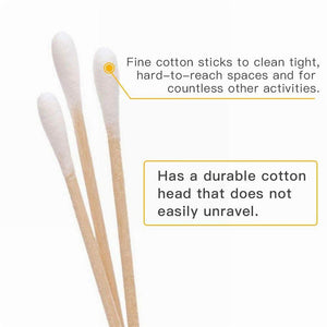 Cotton Swab - 15cm Handle - Single-Head Q-Tips w/ Break Point - Sterile